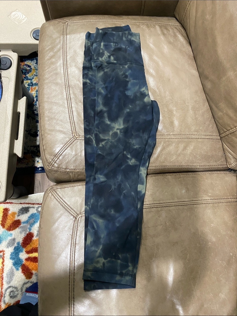 lululemon athletica Women's Dark Blue Tie-Dye Leggings crop 23”